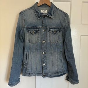 Frame Men's Slim Fit Denim Trucker Jacket, Size M (Runs Small)